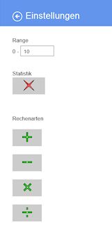 1x1-Coach Einstellungen